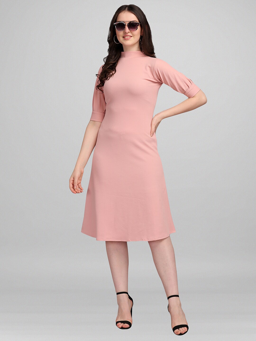 

PURVAJA Peach-Coloured & rose cloud Dress