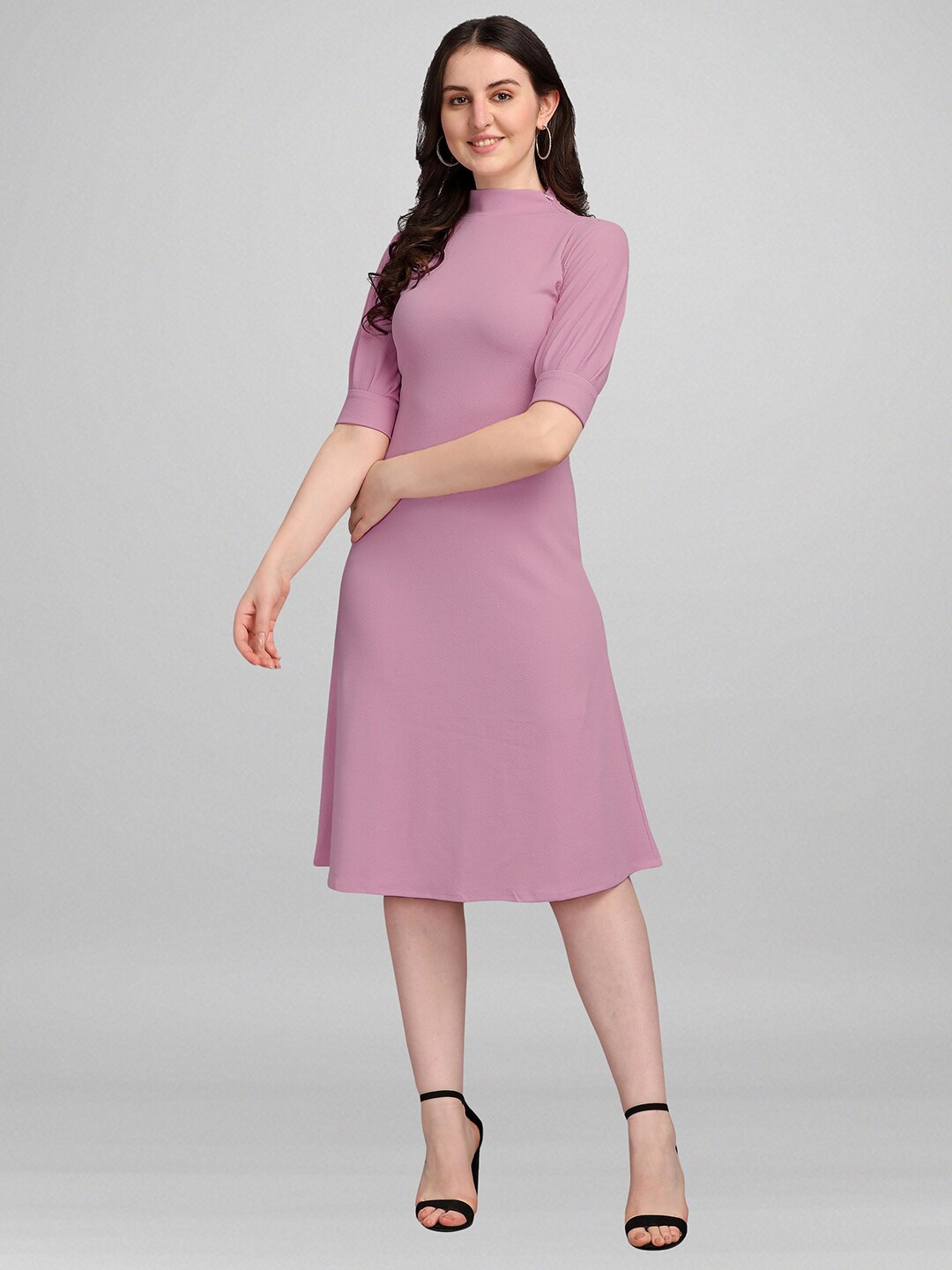 

PURVAJA Violet & keepsake lilac A-Line Dress