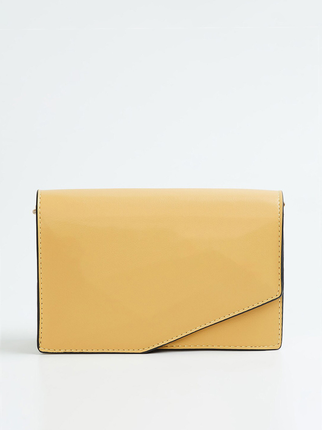 

CODE by Lifestyle Yellow Structured Satchel with Quilted