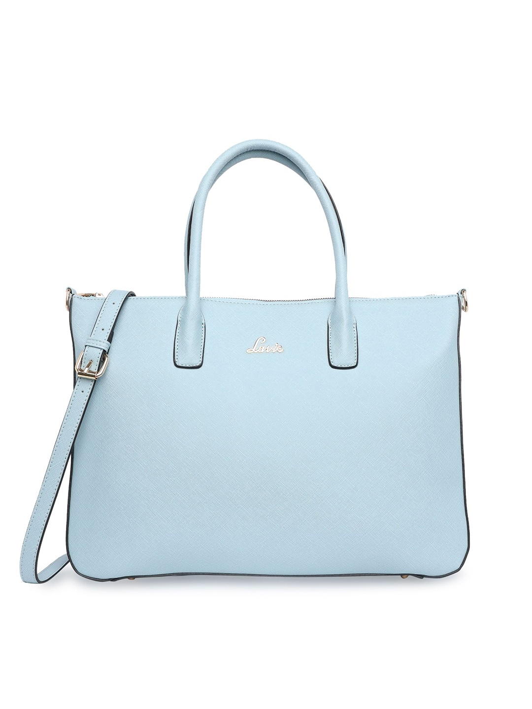 

Lavie Blue Structured Handheld Bag with Tasselled