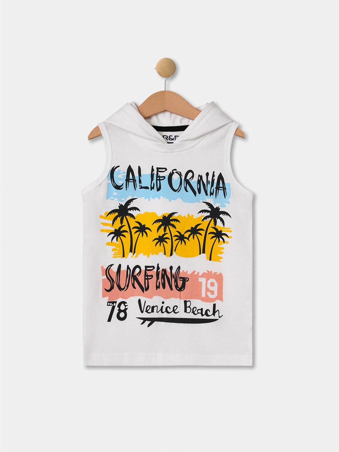 

R&B Boys White & christmas silver Typography Printed Tropical T-shirt