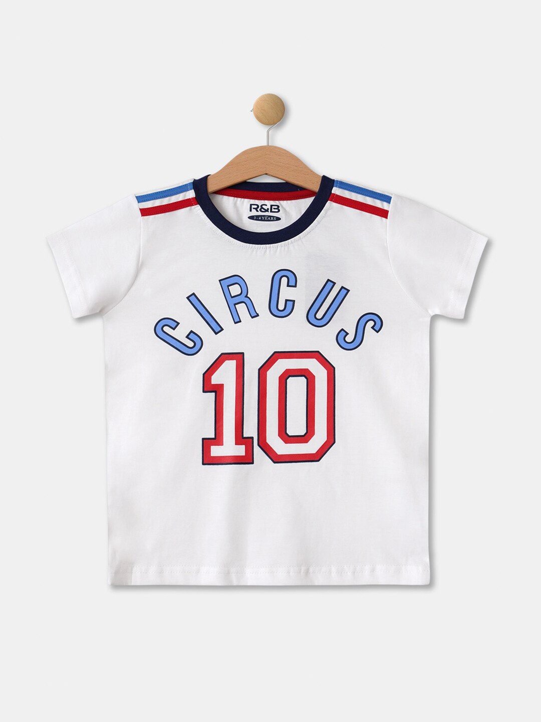 

R&B Boys White Polo Collar T-shirt