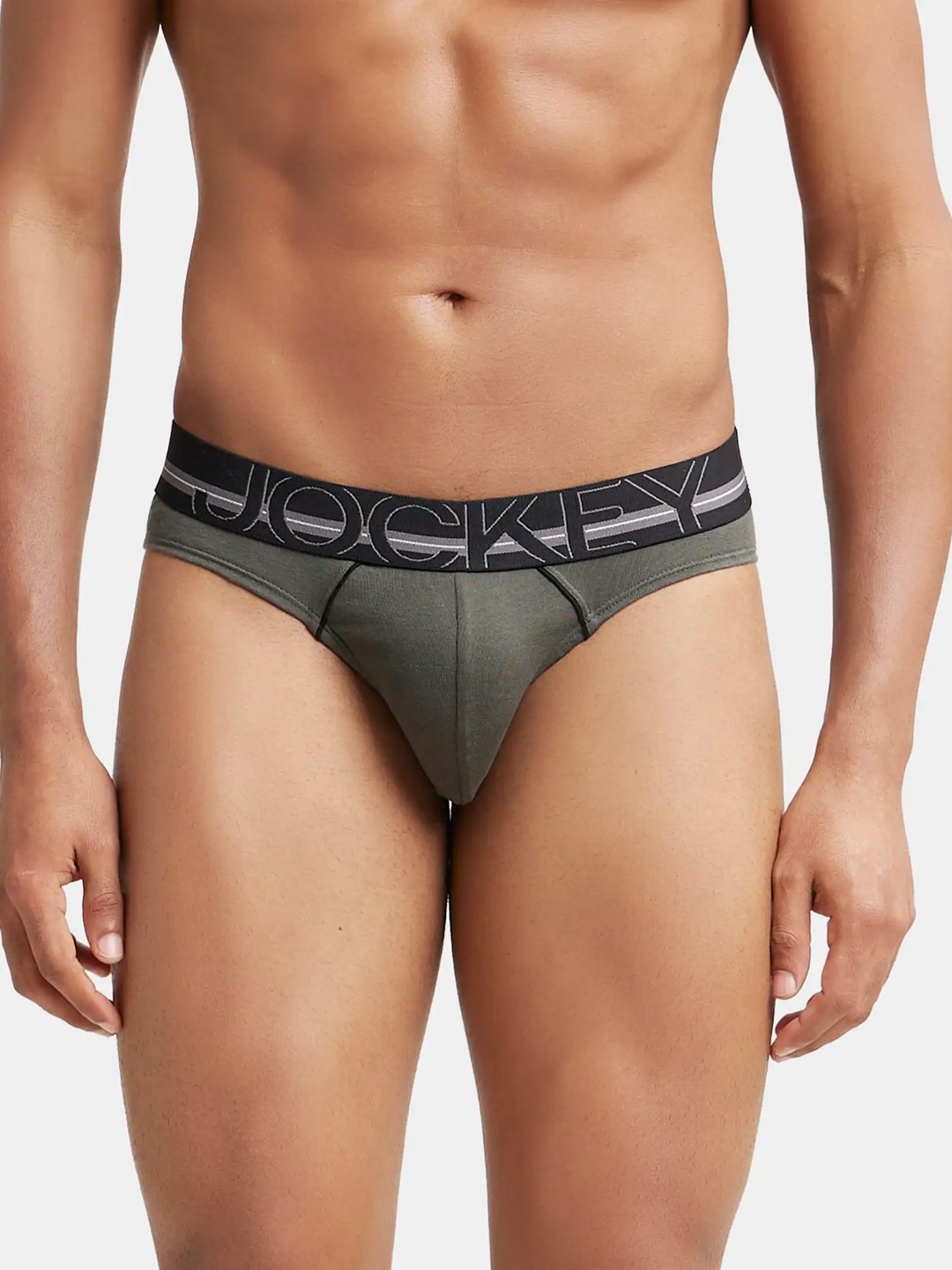 

Jockey Combed Cotton Rib Brief with Ultrasoft Waistband-US17, Green
