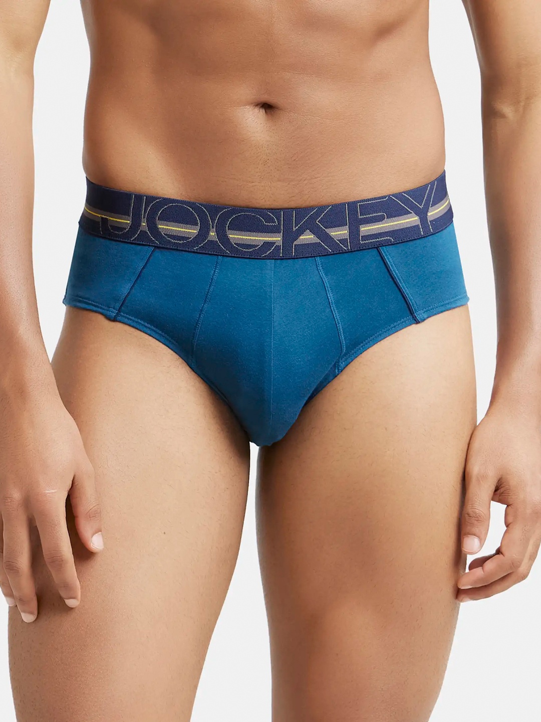 

Jockey Men Super Combed Cotton Solid Brief US14, Blue