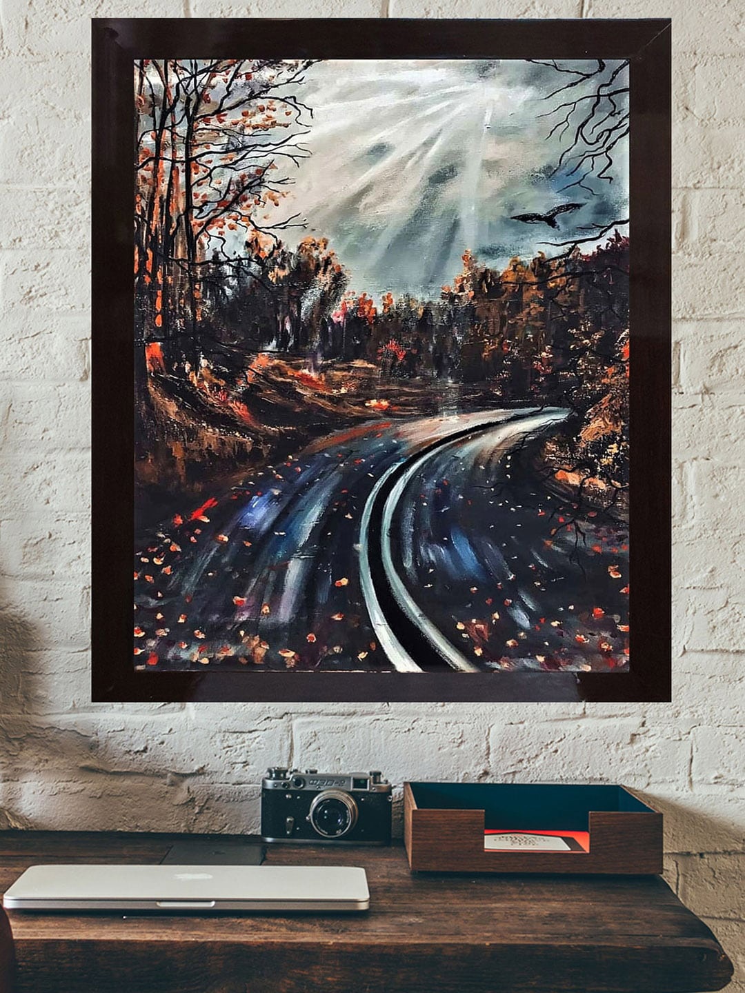 

Gallery99 Brown Orange & White Printed Framed Wall Art