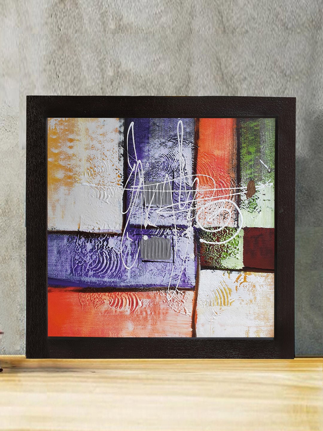 

Gallery99 Purple Green & Orange Printed Framed Wall Art