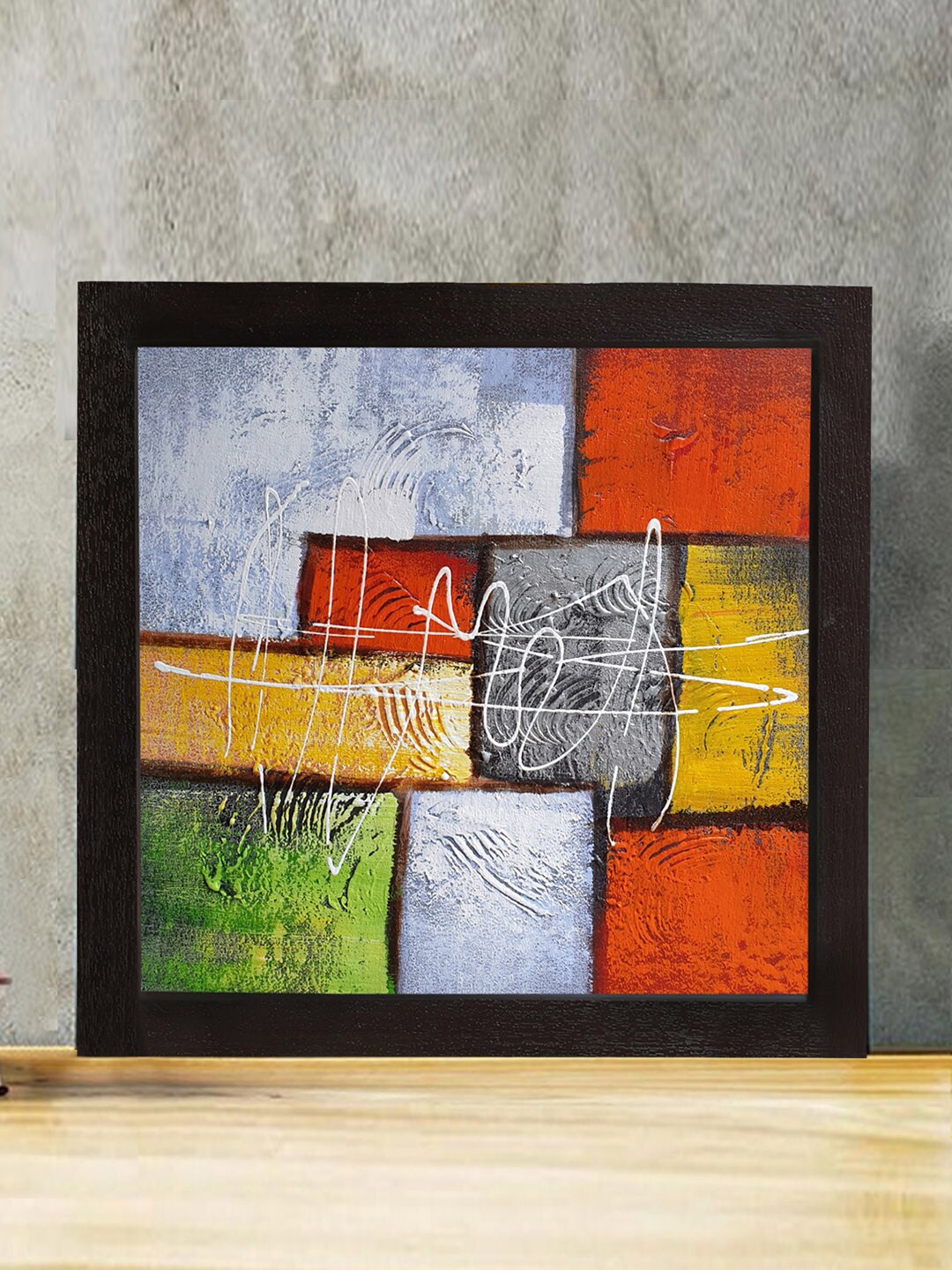 

Gallery99 Blue & Red Handmade Abstract Wall Art