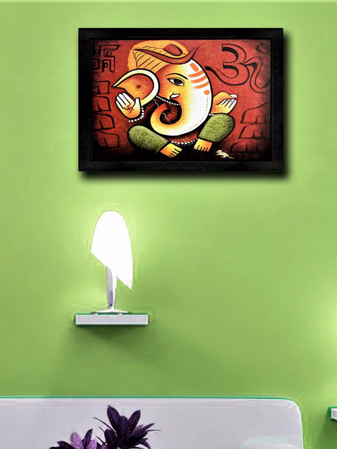 

Gallery99 Red Ganpati Canvas Painting Frame Wall Art