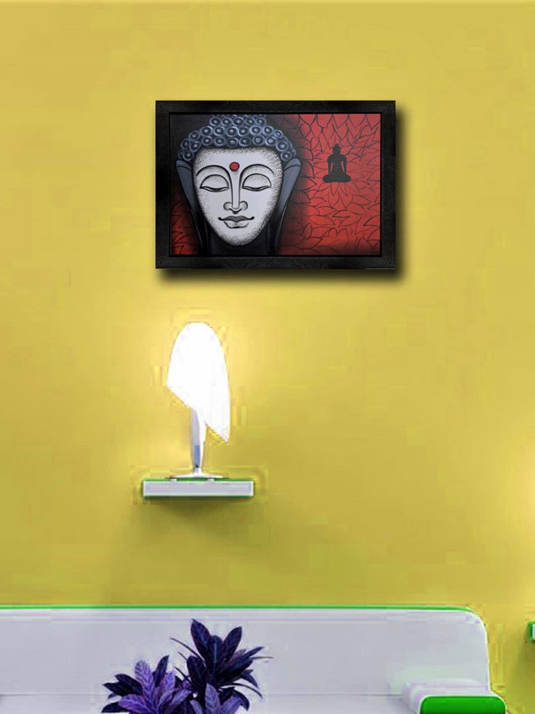 

Gallery99 Red & Blue Handmade Budda Wall Art