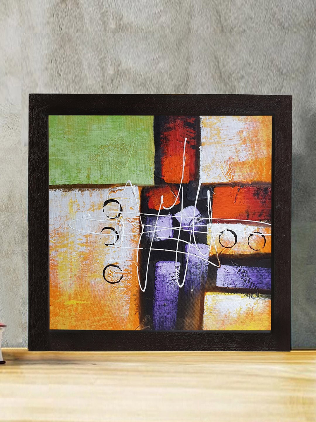 

Gallery99 Red & Green Handmade Abstract Wall Art