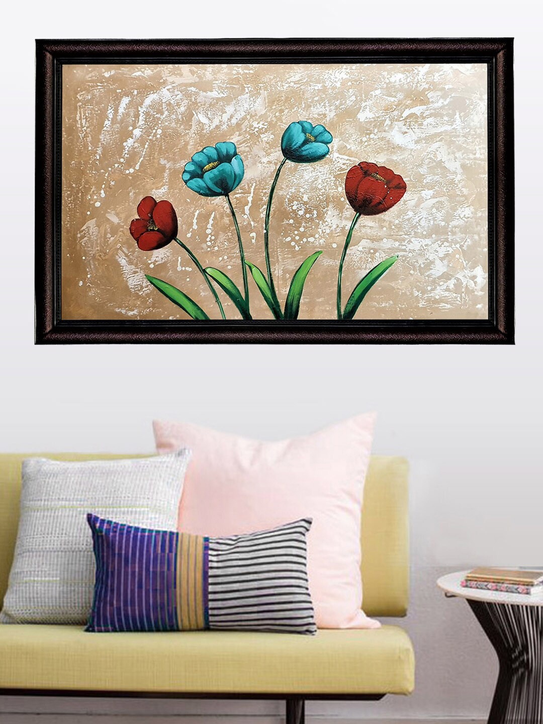 

Gallery99 Gold-Colored & Red Handmade Framed Oil Painting