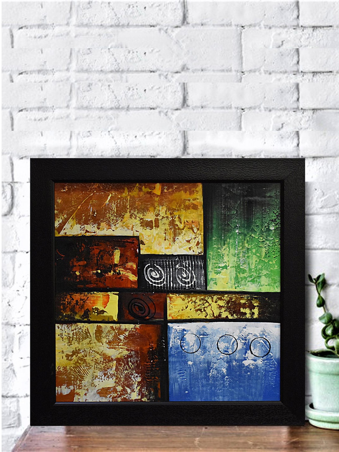 

Gallery99 Green & Blue Printed Canvas Wall Painting