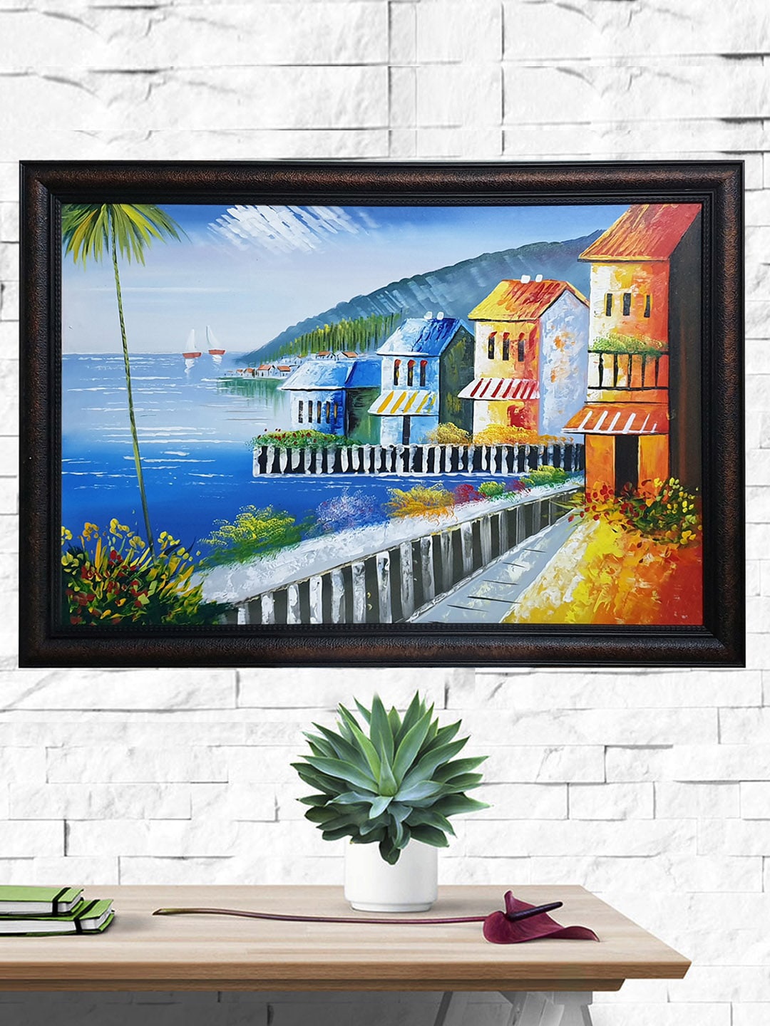 

Gallery99 Blue & Orange Oil Painting Canvas Wall Art