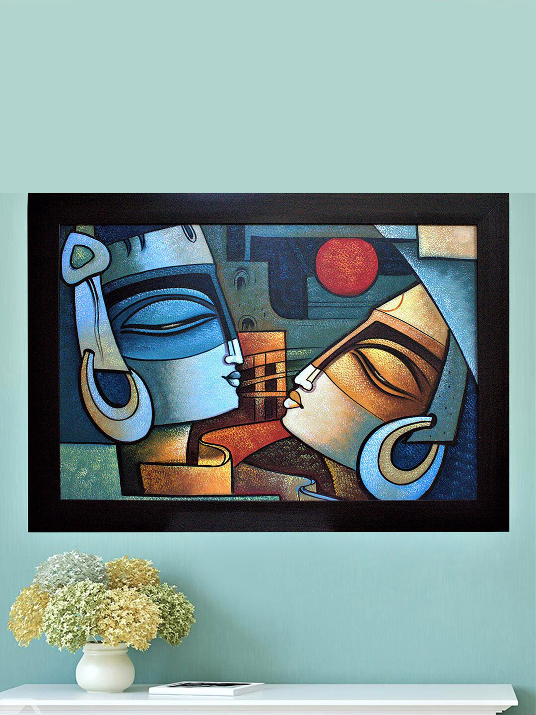 

Gallery99 Blue & Red Abstract Painting Canvas Wall Art