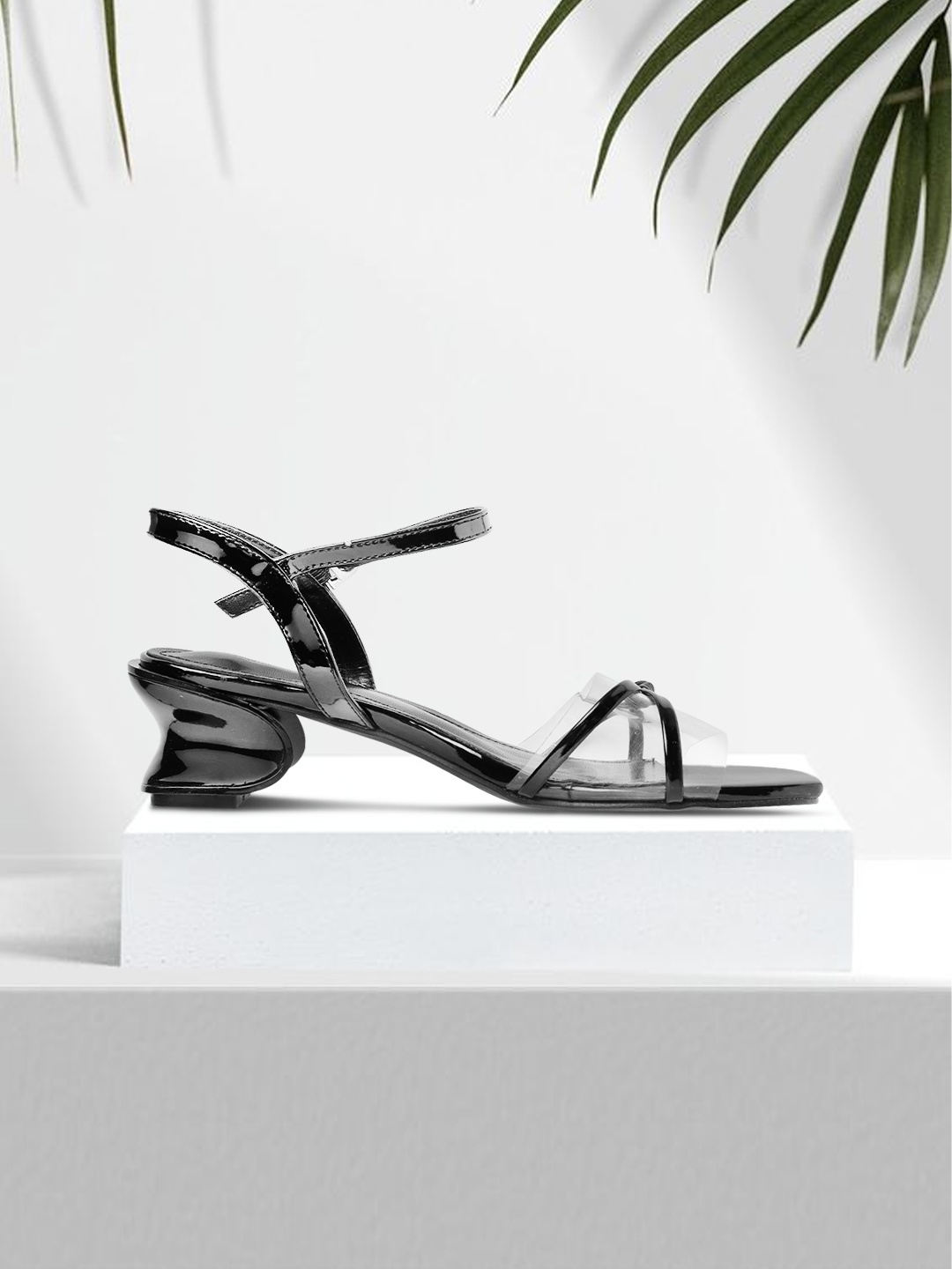 

Allen Solly Women Black Solid Knot Detail Block Heels