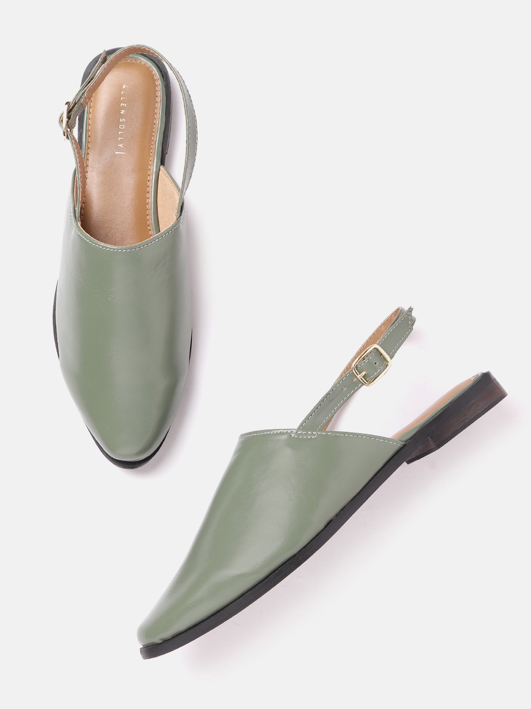 

Allen Solly Women Green Solid Mules