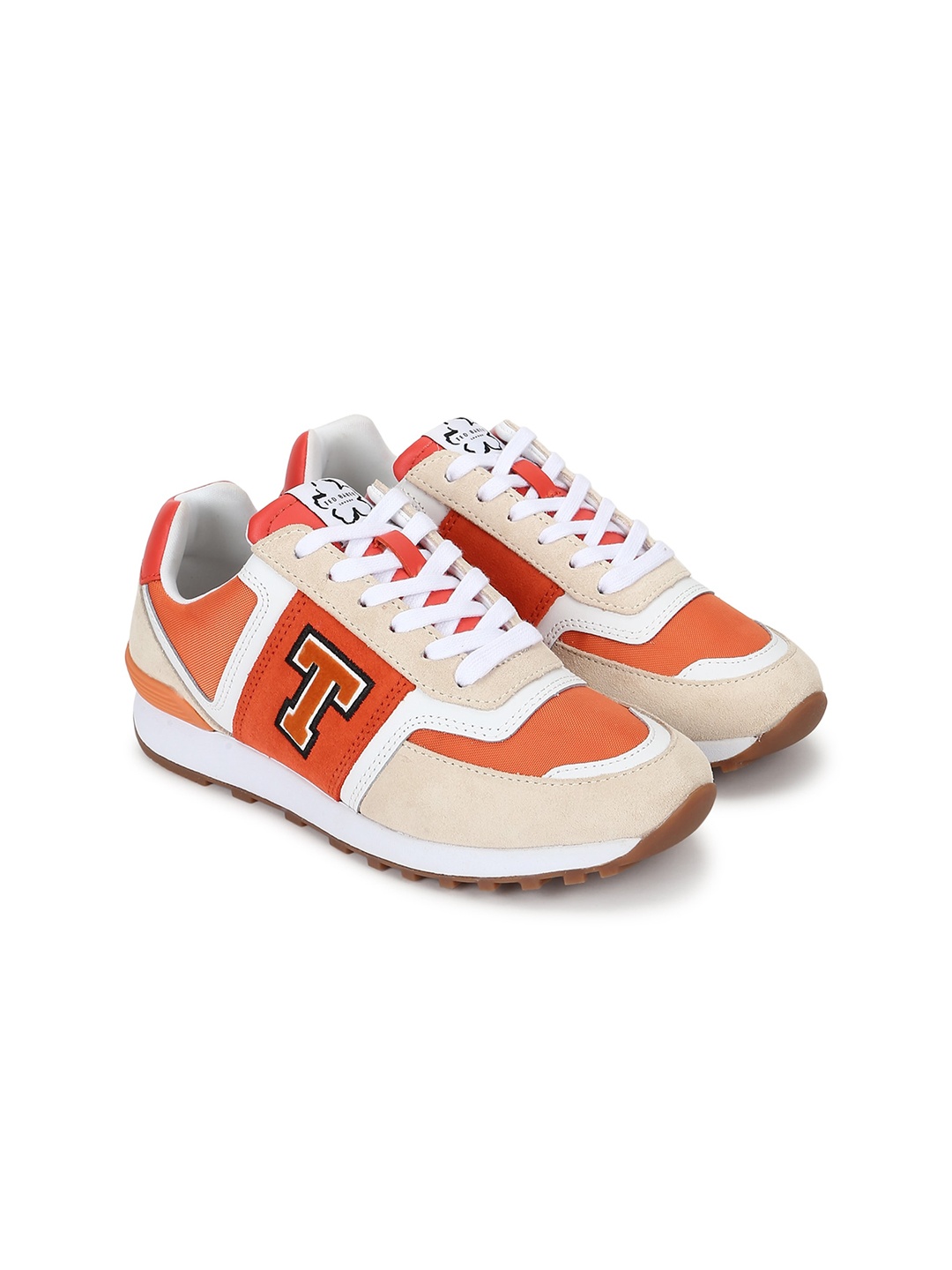 

Ted Baker Women Orange Colourblocked Sneakers