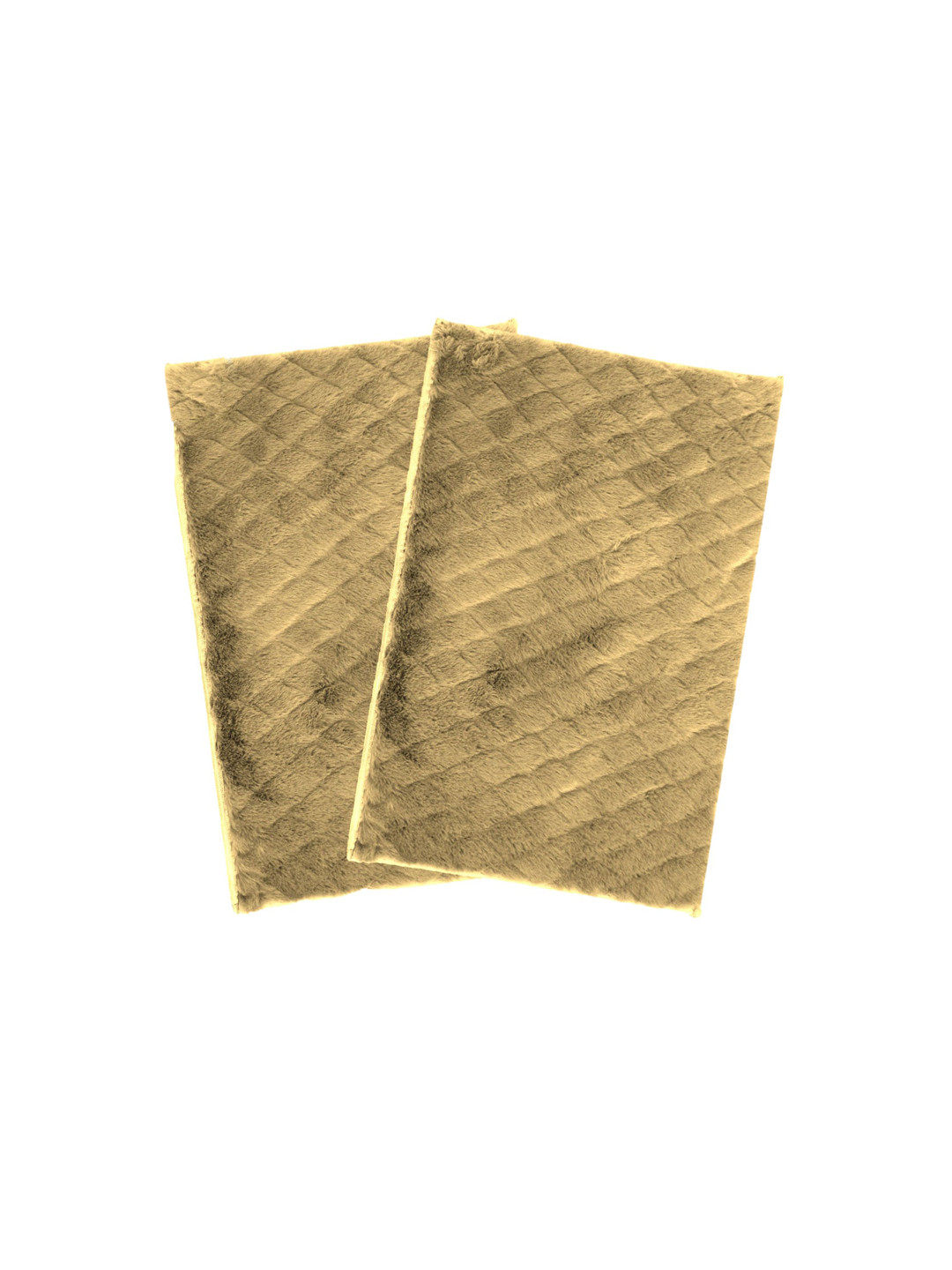 

LUXEHOME INTERNATIONAL Set Of 2 Tan-Coloured Solid Bath Rugs