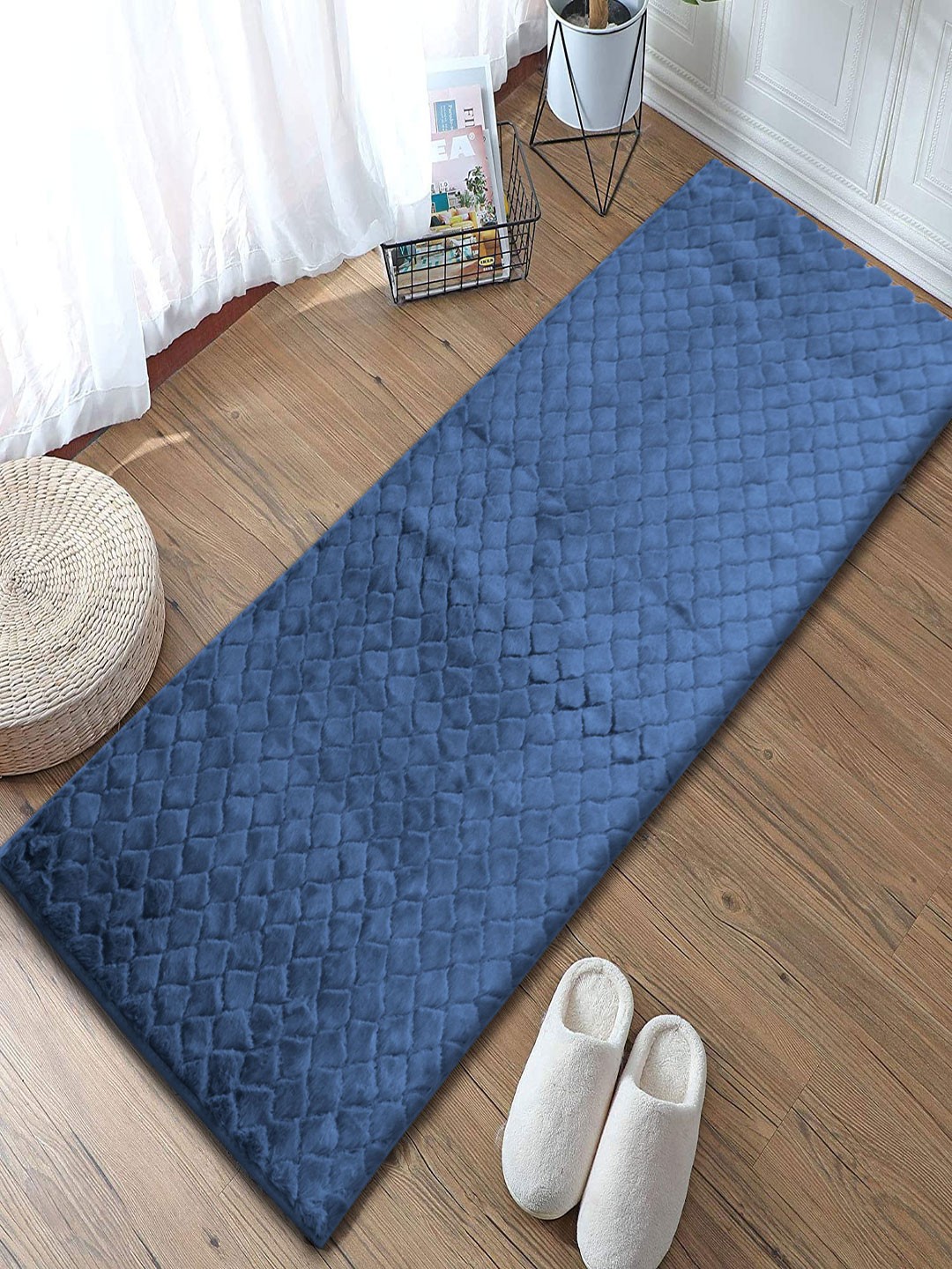 

LUXEHOME INTERNATIONAL Navy Blue Austria 1000 GSM Bath Runner