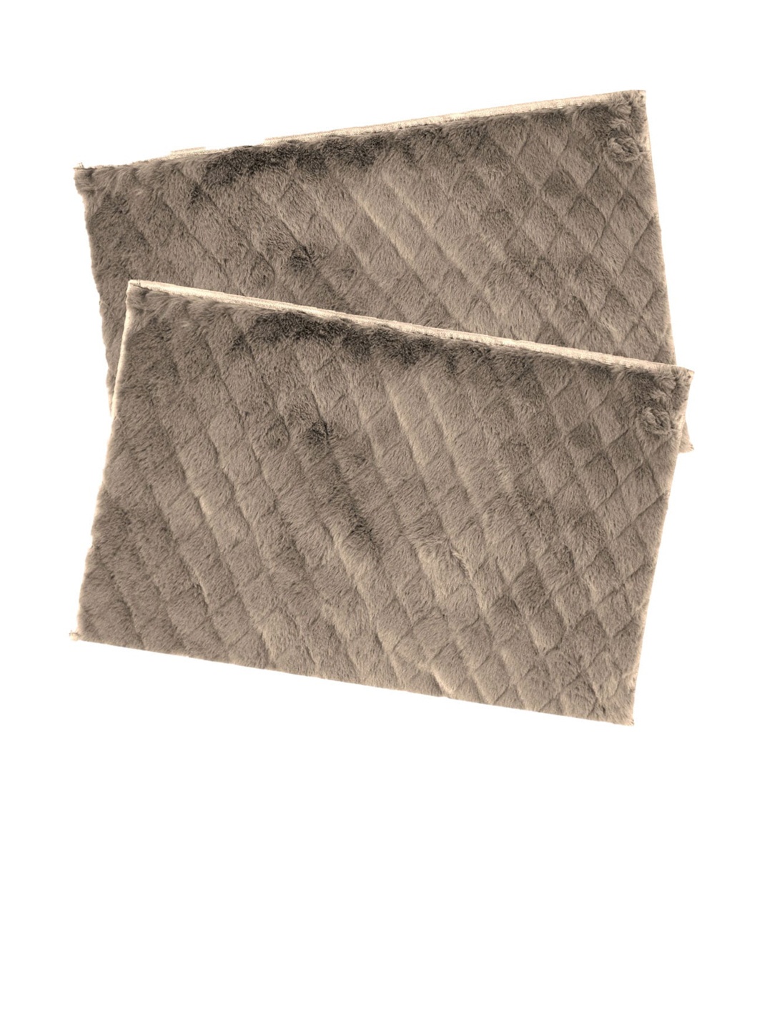 

LUXEHOME INTERNATIONAL Pack Of 2 Taupe 1000 GSM Textured Anti Skid Doormats
