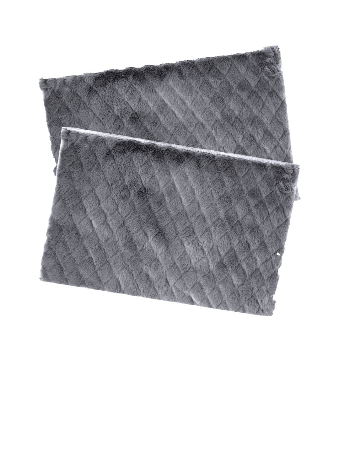 

LUXEHOME INTERNATIONAL Pack of 2 Grey Solid Anti-Skid Bath Rugs