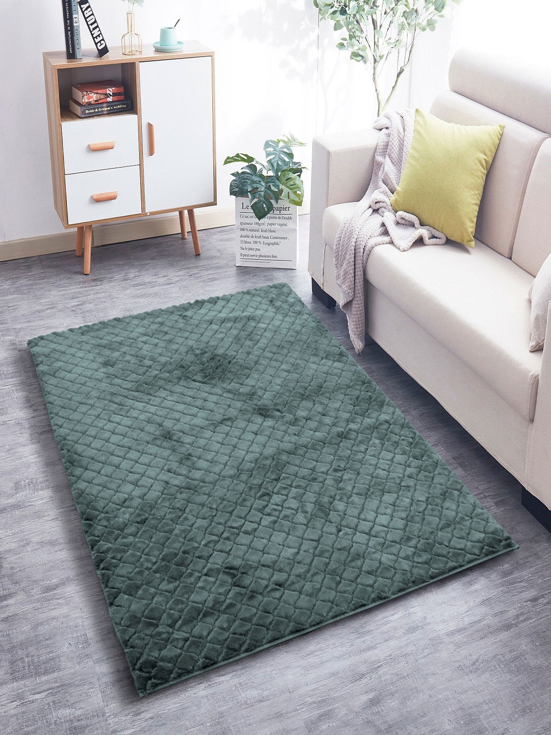 

LUXEHOME INTERNATIONAL Green Solid Antiskid Austria Carpets