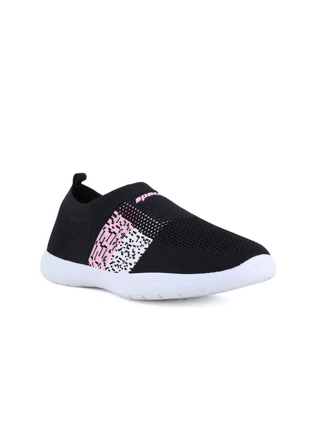 

Sparx Women Black Woven Design Slip-On Sneakers