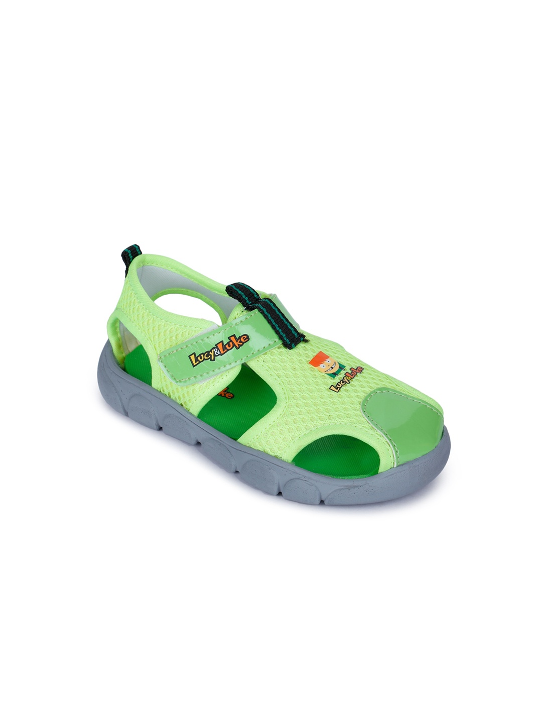 

Liberty Unisex Kids Green Colourblocked Trekking Shoes