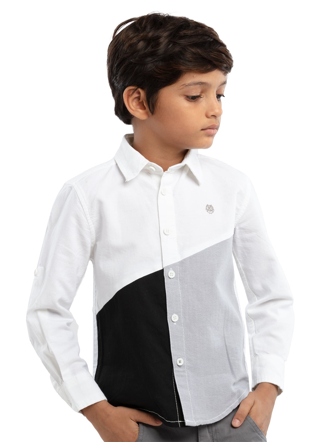

UNDER FOURTEEN ONLY Boys White Casual Shirt