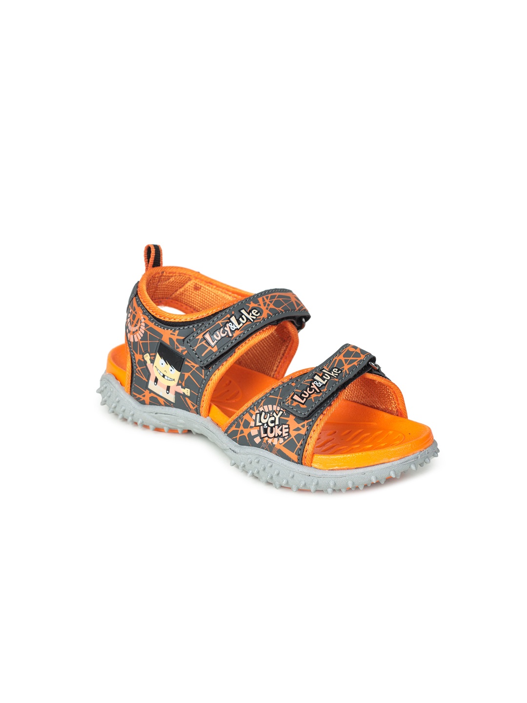 

Liberty Unisex Kids Orange Printed Slip-On Sneakers