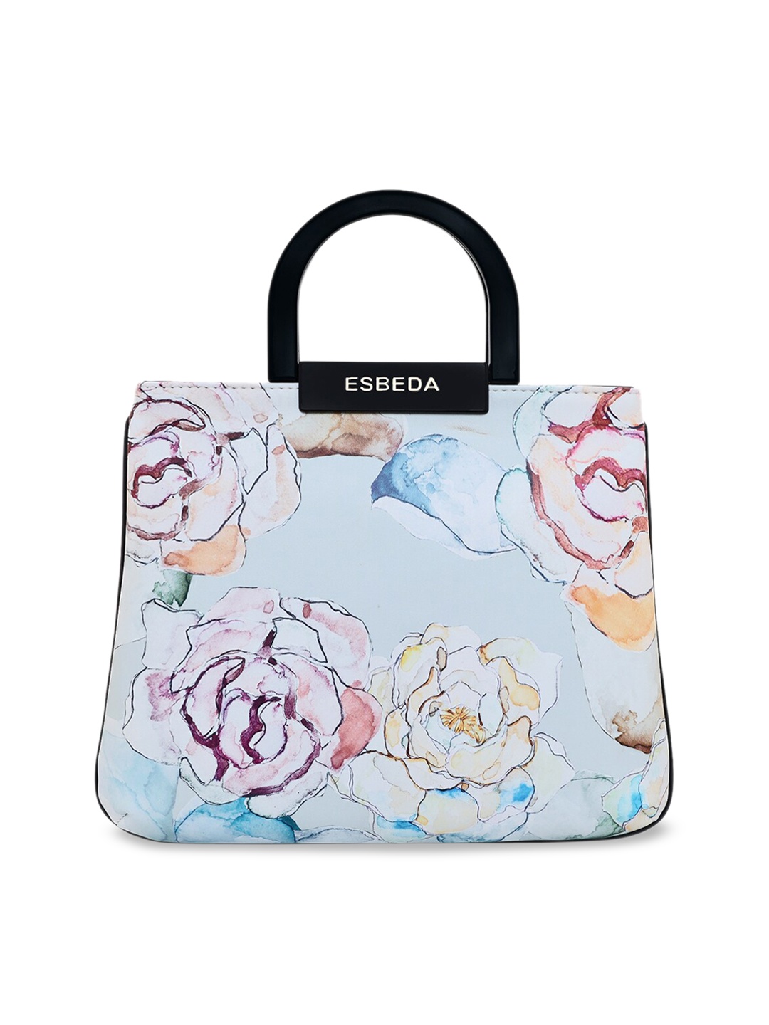 

ESBEDA Multicoloured Floral Printed PU Structured Handheld Bag, Multi