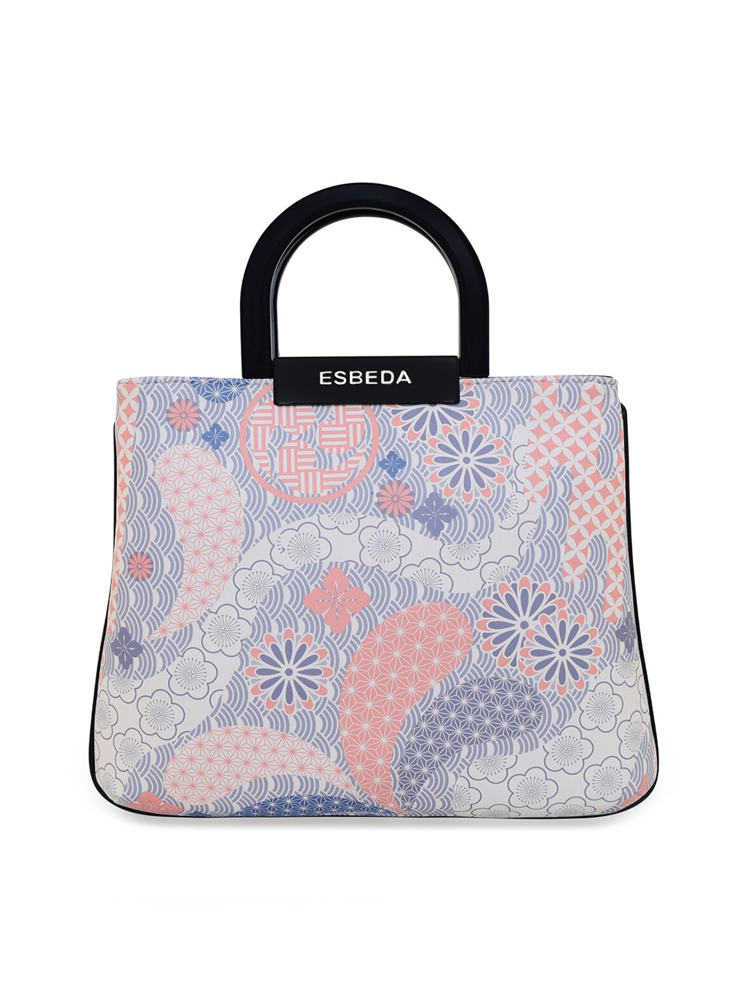 

ESBEDA Multicoloured Floral Printed PU Structured Handheld Bag, Multi
