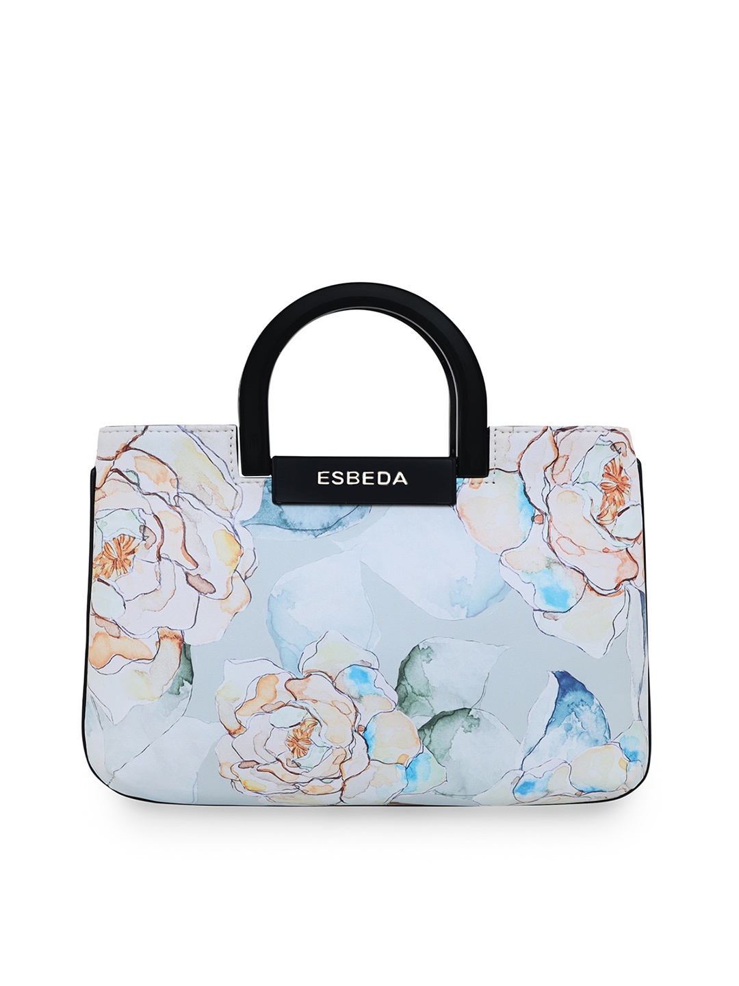 

ESBEDA Multicoloured Floral Printed PU Structured Handheld Bag, Multi