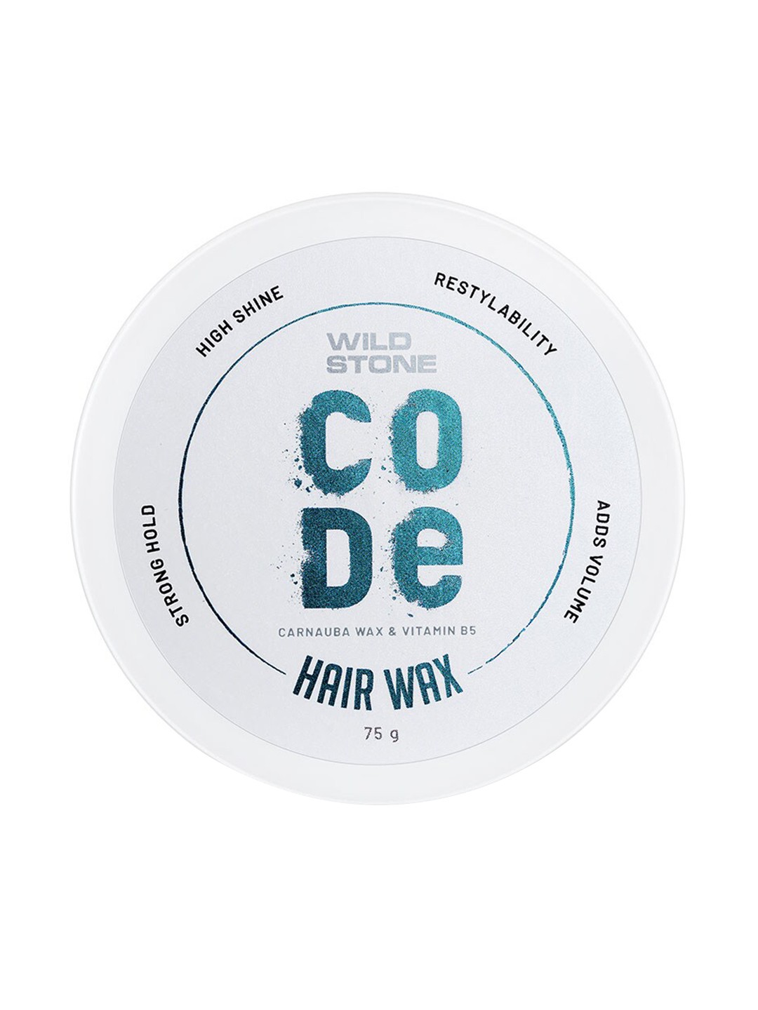 

Wild stone Men Code Strong Hold & High Shine Hair Styling Wax with Carnauba Wax - 75 g, White