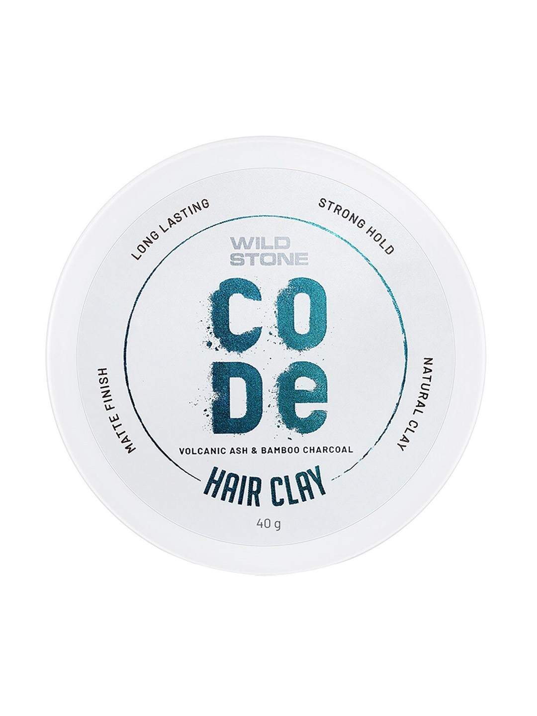 

Wild stone Men Code Long Lasting Matte Finish Hair Styling Clay with Volcanic Ash - 40 g, White