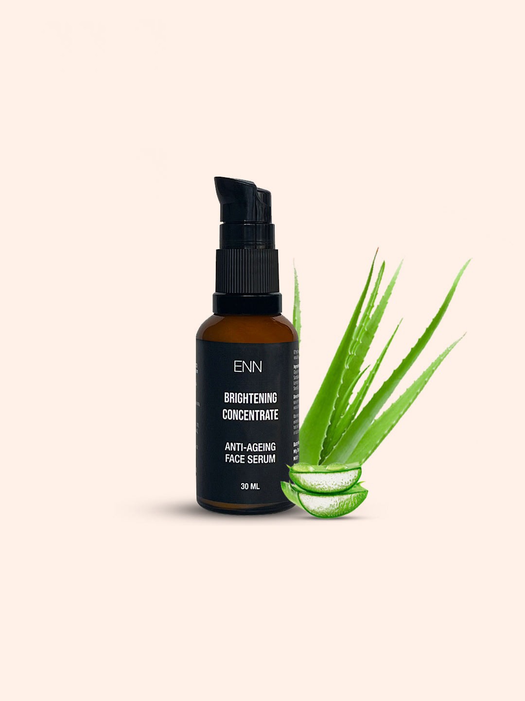 

ENN Brightening Concentrate Anti-Aging Face Serum with Aloe Vera Gel & Vitamin E - 30 ml, Black