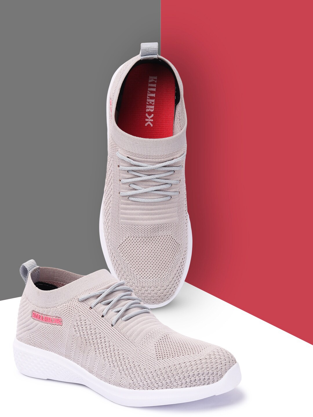 

Killer Women Grey Woven Design Sneakers