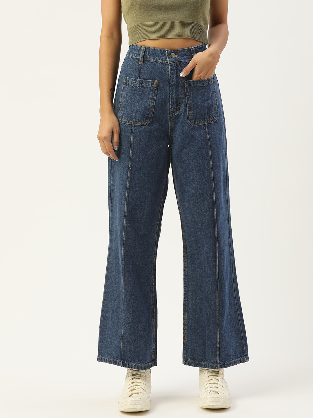 

Malachi Women Blue Original Flared High-Rise Jeans