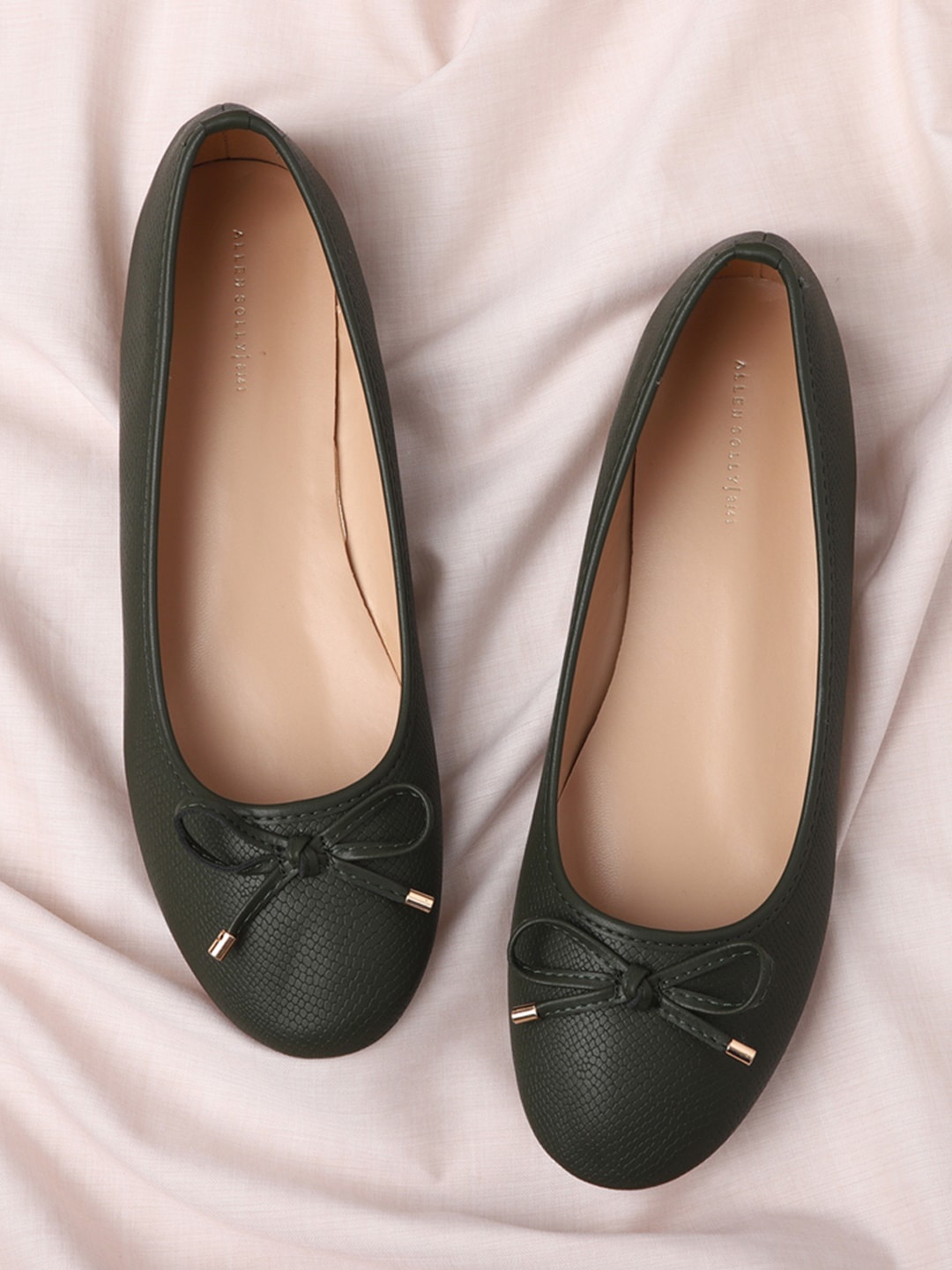 

Allen Solly Woman Women Olive Green Ballerinas with Bows Flats