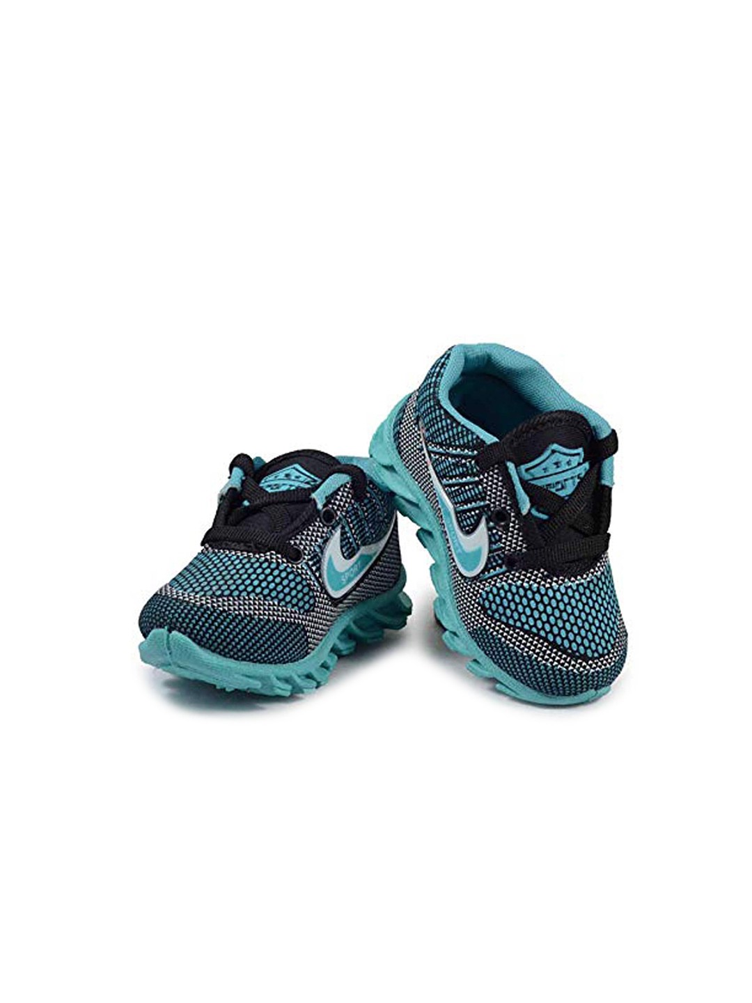 

Smartots Unisex Kids Sea Green Woven Design Sneakers