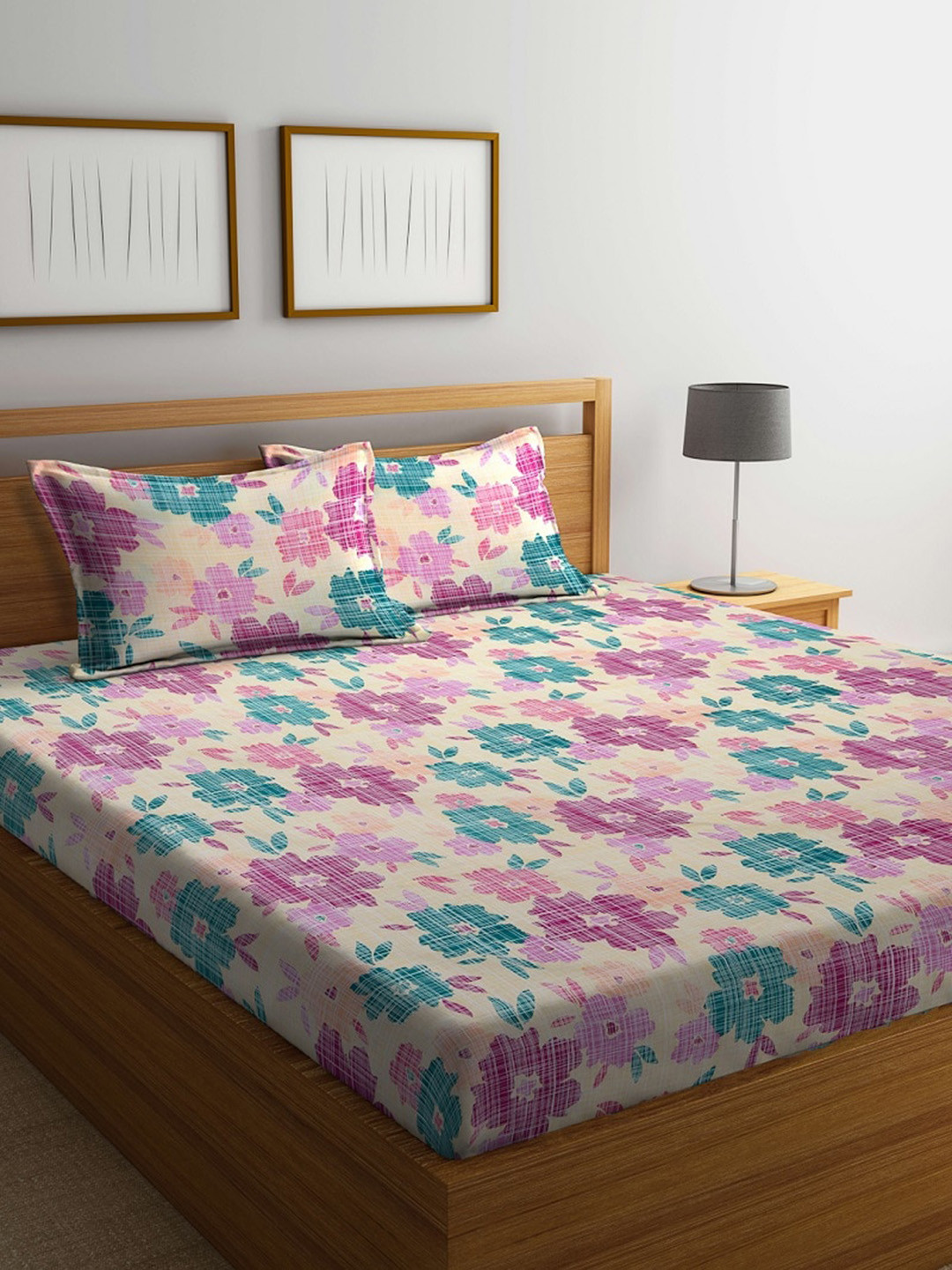 

BOMBAY DYEING Unisex Red Bedsheets