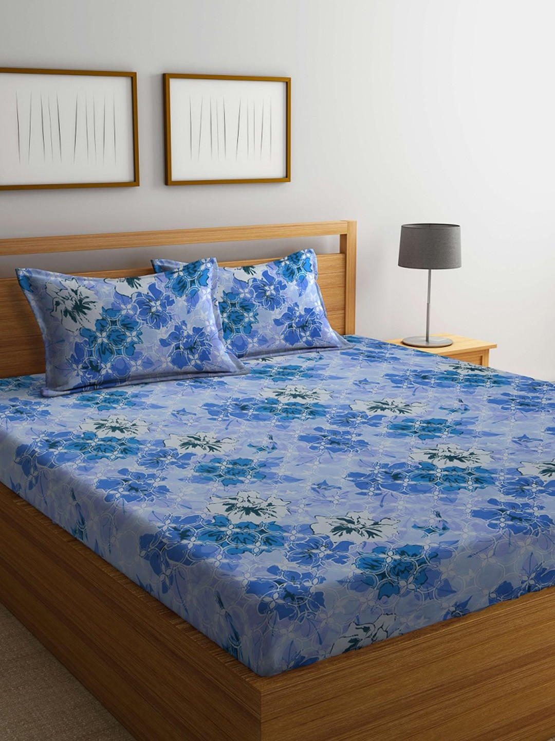 

BOMBAY DYEING Unisex Blue Bedsheets