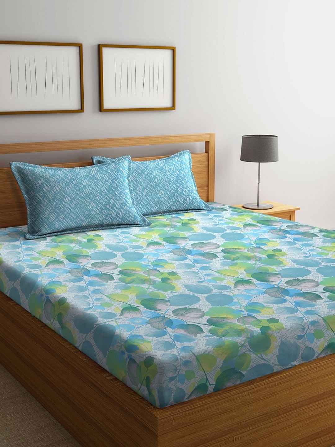 

BOMBAY DYEING Unisex Blue Bedsheets