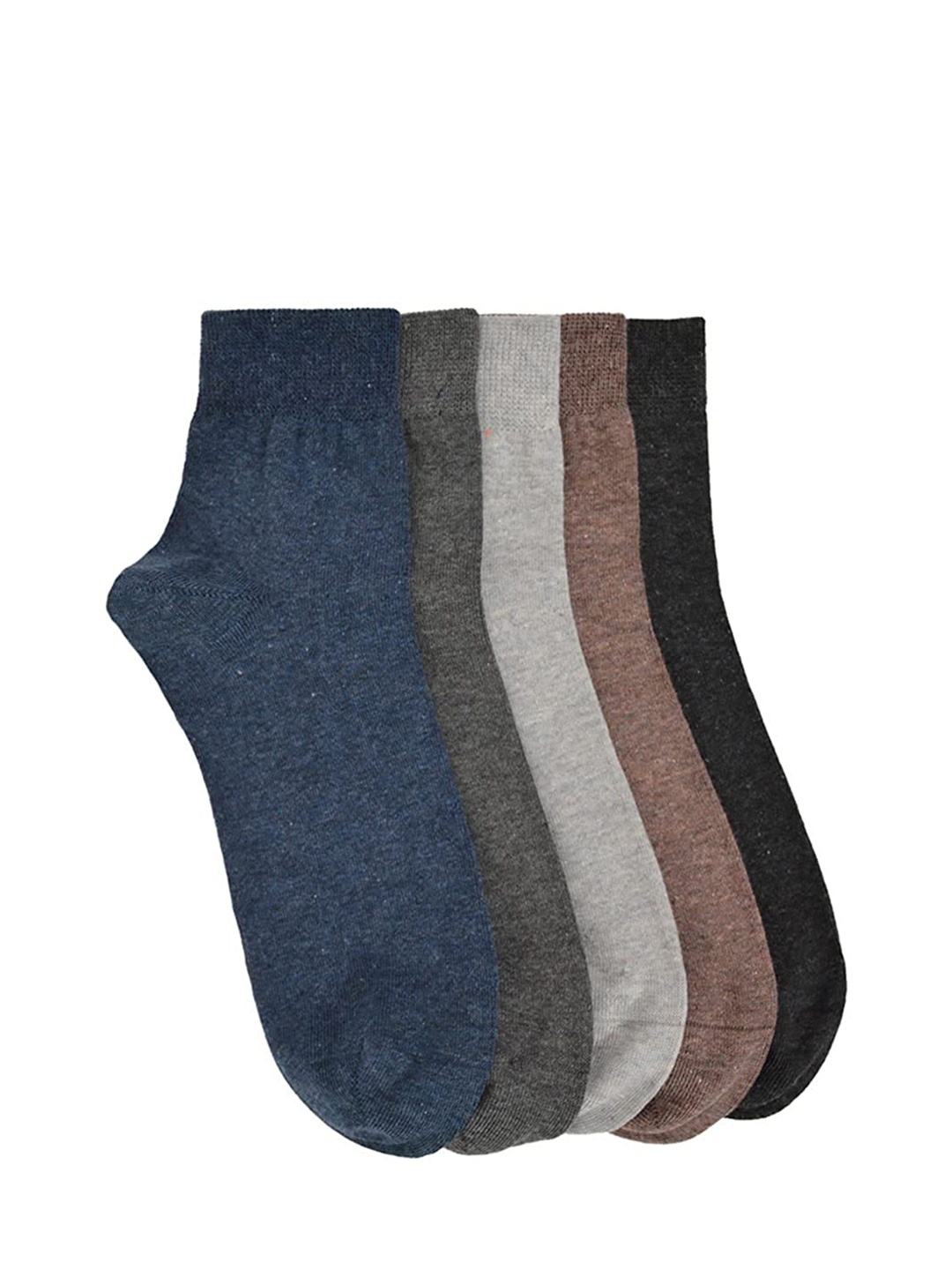 

VINENZIA Men Pack Of 5 Assorted Cottn Ankle length Socks, Multi