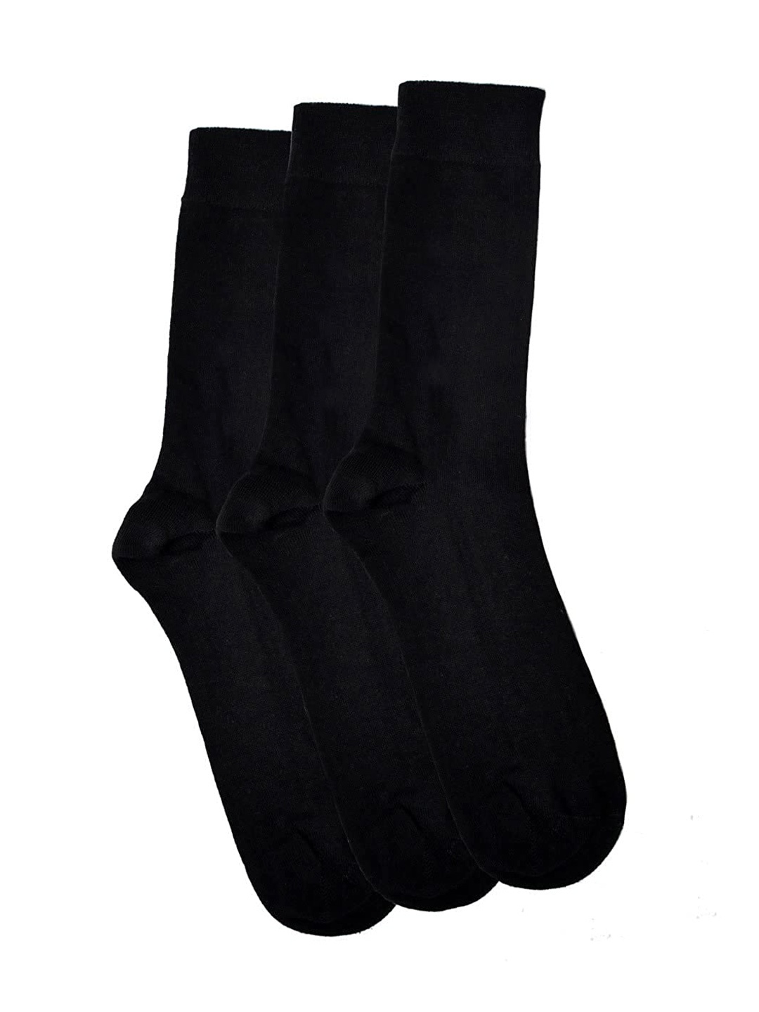 

VINENZIA Men Pack Of 3 Black Solid Calf-Length Socks