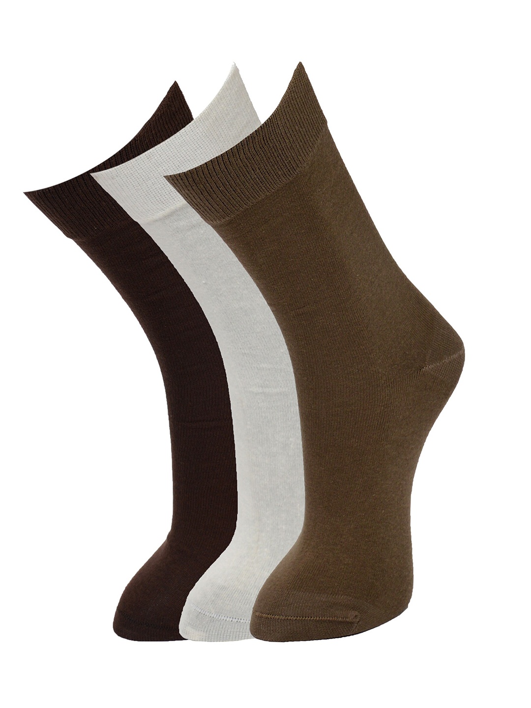 

VINENZIA Men Pack Of 3 Assorted Cotton Calf-Length Socks, Multi