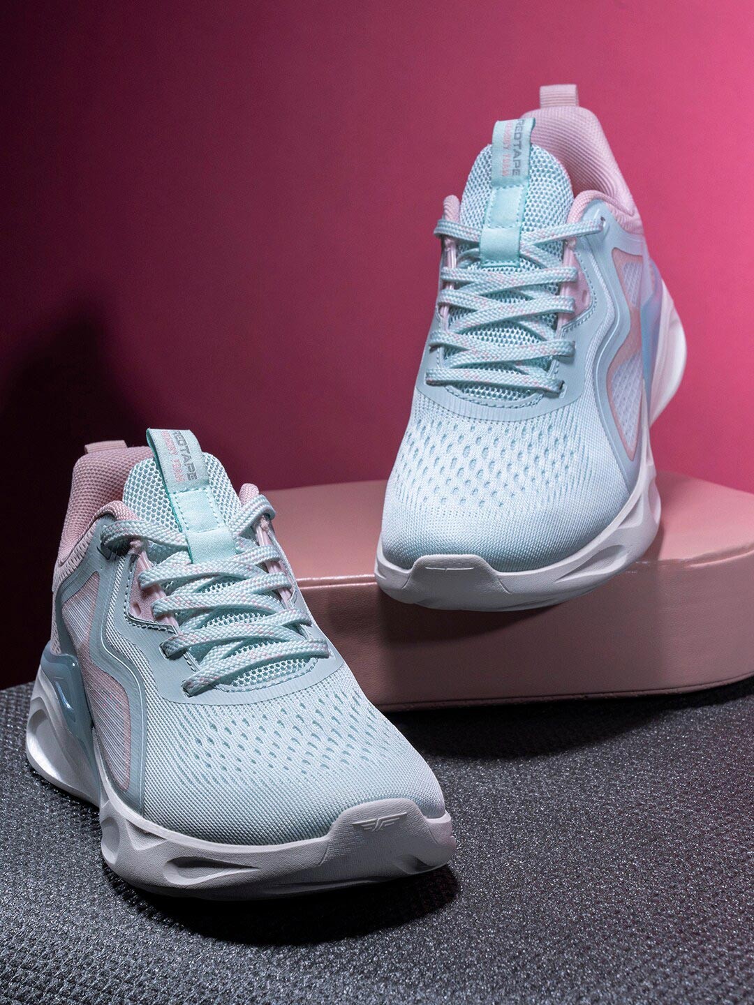 

Red Tape Women Pink Mesh Walking Shoes
