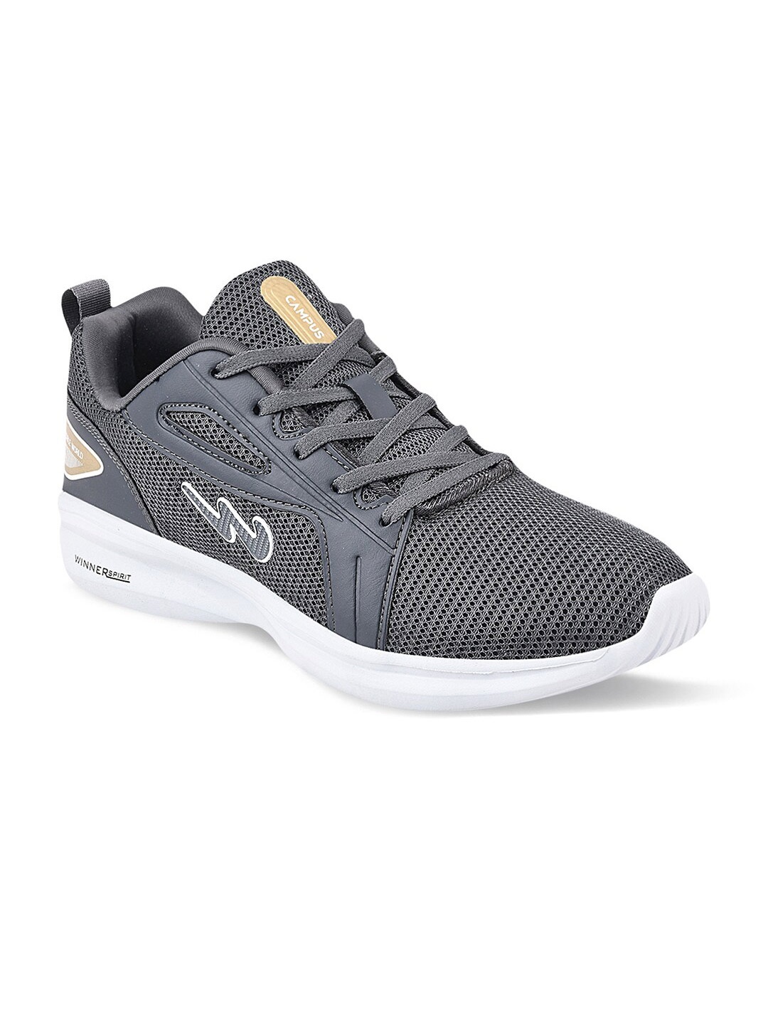 

Campus Men Grey Mesh Running Shoes