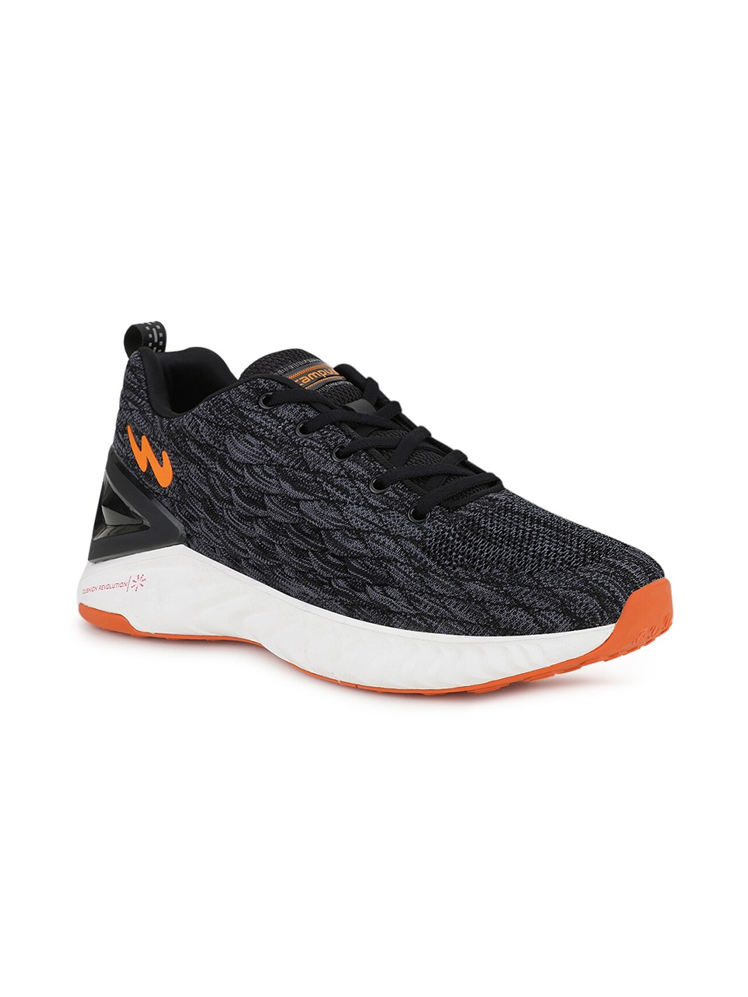 

Campus Men Black Mesh Running Shoes