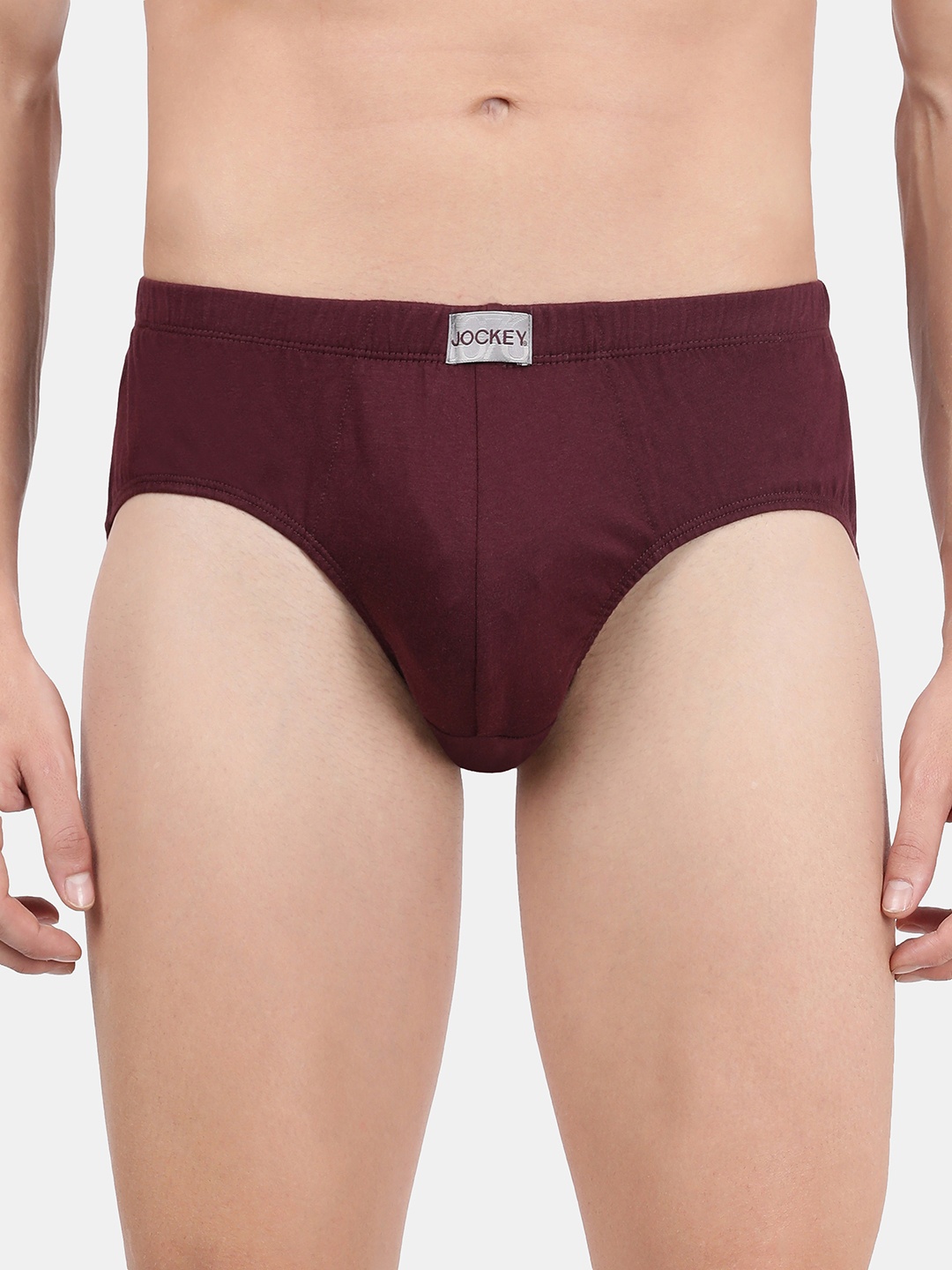

Jockey Combed Cotton Brief with Ultrasoft Concealed Waistband-8035, Burgundy